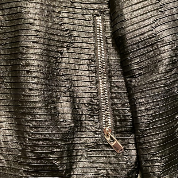 Black Polyurethane bomber jacket (Fine Tailored Clothing company! By Lanzino. - Picture 6 of 17